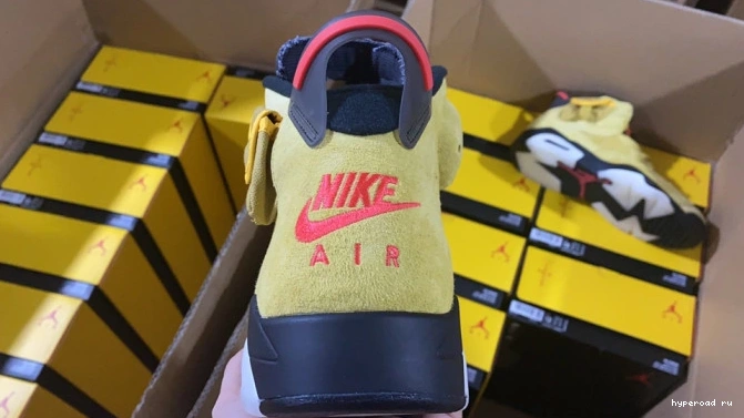 JORDAN YELLOW AIR TRAVIS SCOTT CN1084-300 X 6 0727